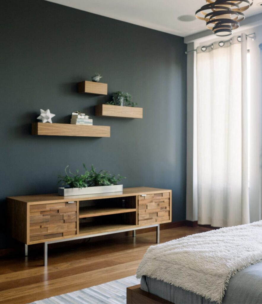 Muebles de una habitación rustica